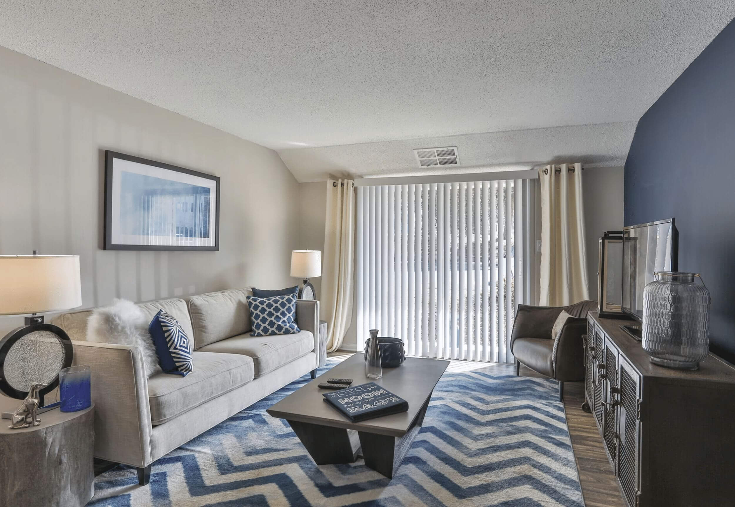 living room at Cobalt Springs apartments in taylors SC